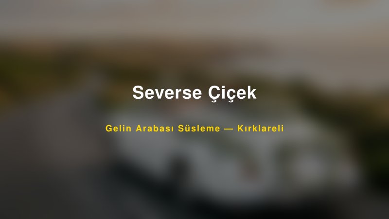 Severse Çiçek Gelin Arabası Süsleme Fiyatları — 1
